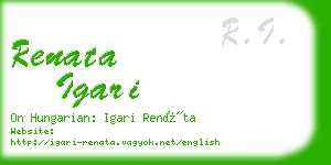 renata igari business card